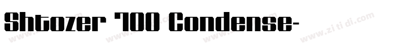 Shtozer 700 Condense字体转换